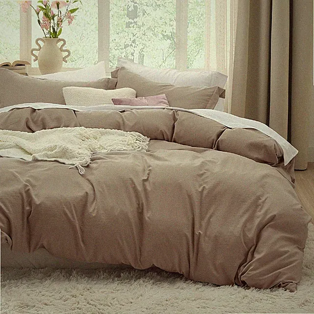 3 Pieces Prewashed Extra Soft Bedding Set, Includes 1 Duvet Cover 90x90 Inches w