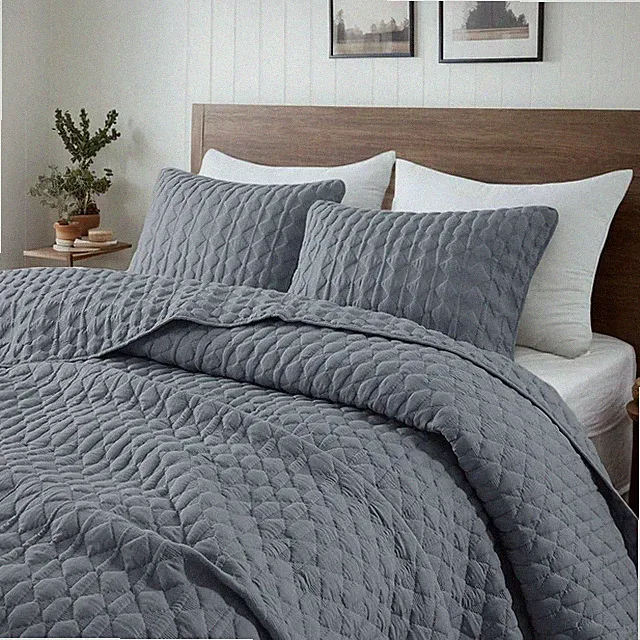 California King Size Quilt Bedding Sets 116x106 in 3 Pieces Lightweight WDCOZY