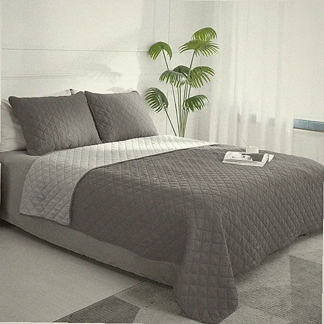 Double-sided duvet cover set, includes 1 duvet cover and 2 pillowcases