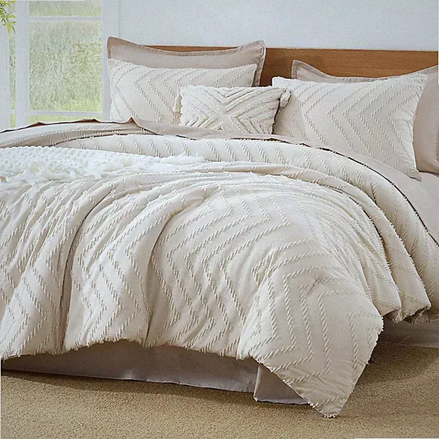 Lightweight Fluffy Bedding Duvet Cover, 3 Piece Cream Bedding Gift Selection