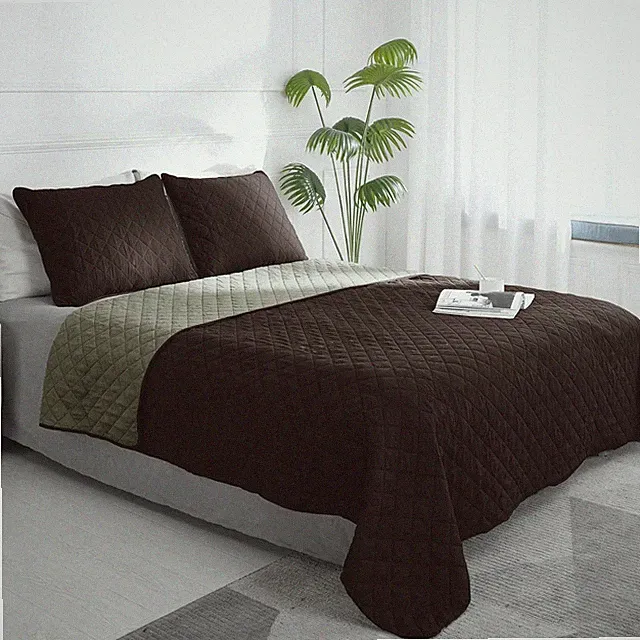 Reversible duvet cover (with 1 duvet cover and 2 pillow shams), soft bed cover.