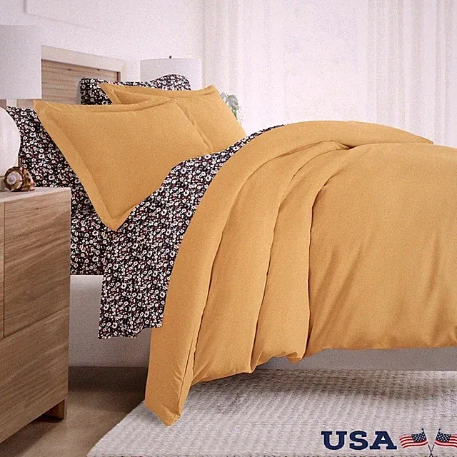 Sleek Simplicity Bedding Set Duvet Cover Comforter Sheet Set Cozy Hypoallergenic