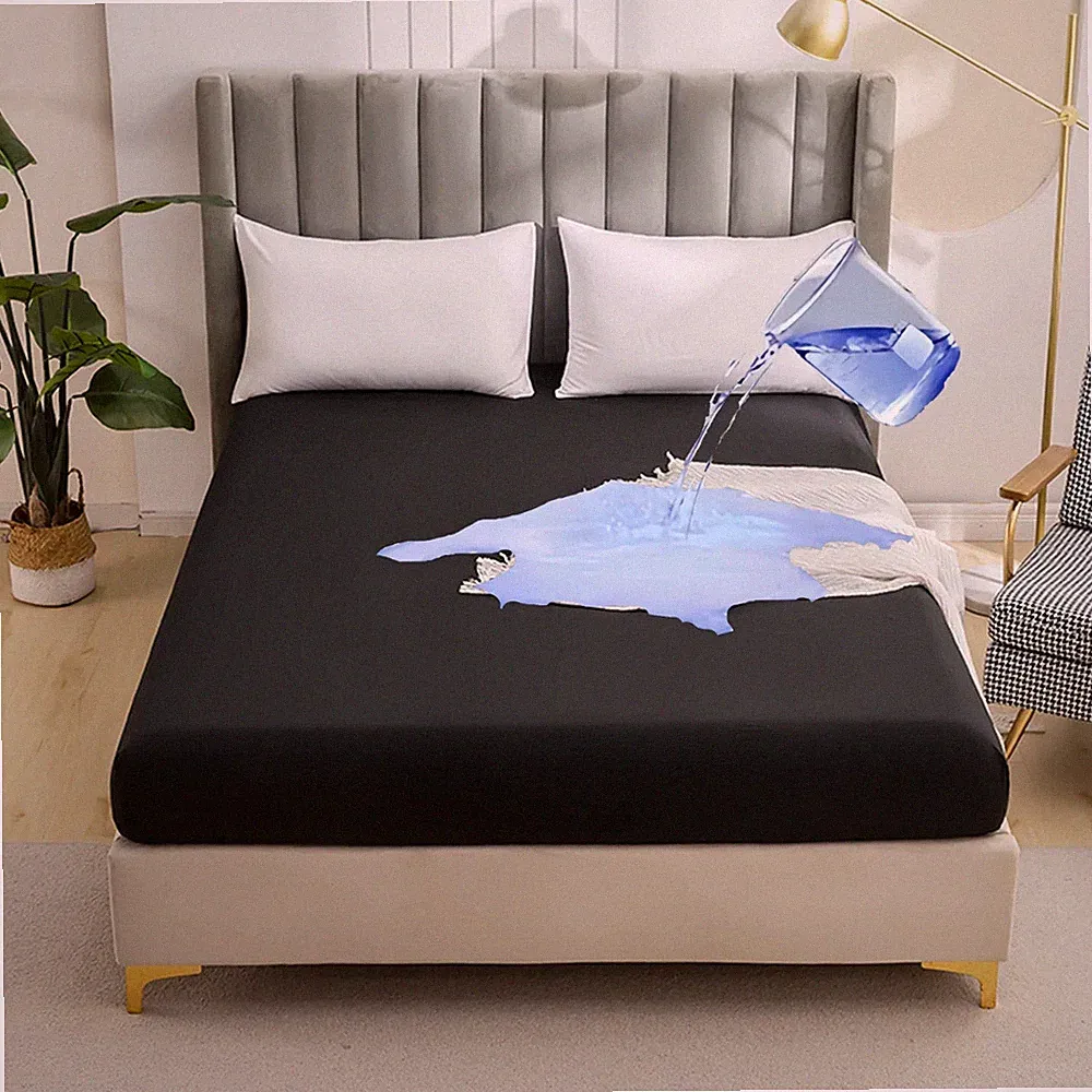 Waterproof Mattress Protector Soft Fitted Bedding Cover No Pillowcases Included