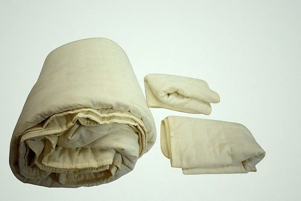 WDCOZY King Comforter Set 104x90 With 2 Pads 20x36 Quilted Bedding Off White