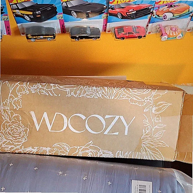 WDCOZY Twin Blue Cross Pattern Microfiber Quilt Set w/ Pillow Sham