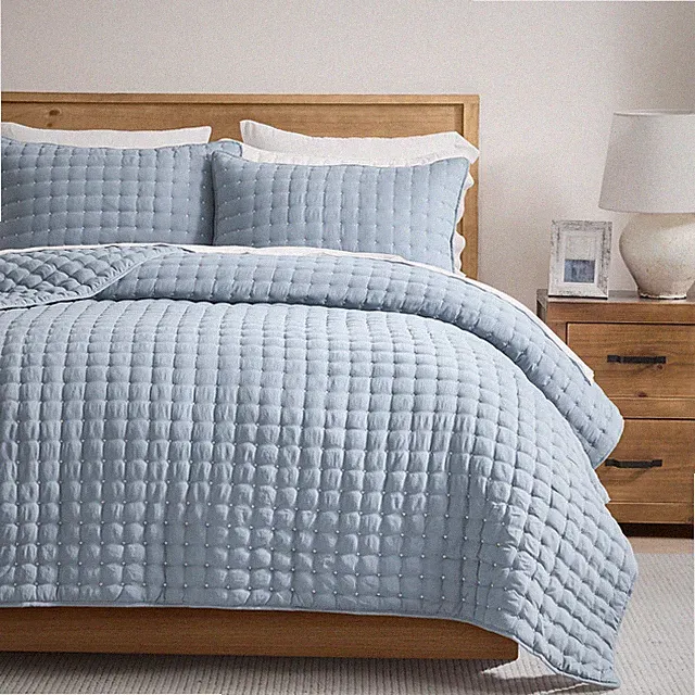 WDCOZY Twin Quilt Bedding Set with Pillow Sham - Lightweight Soft Bedspread