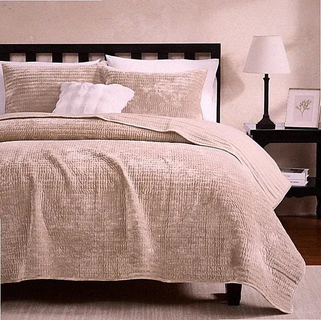 WDCOZY Velvet California Oversized Cal King King(118"x106"), Beige